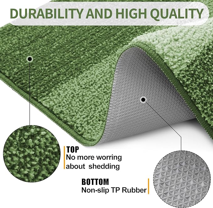 Kitinjoy Indoor Outdoor Door Mat, 71x47 Non-Slip Absorbent Dirt Trapper - Image 3