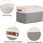 DULLEMELO Storage Baskets for Organizing, Rectangular Fabric Storage Bins - Image 3