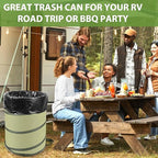 YUDI & GARDEN 45 Gallon Hard Bottom Collapsible Garden Bag｜Collapsible Trash - Image 2