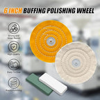 6pcs Buffing Wheel Kit Includes 4pcs 6 Inch Polishing Pads and 2pcs Polishing - Image 4