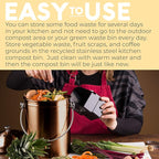 EPICA Countertop Compost Bin Kitchen | 1.3 Gallon | Odorless Composting Bin - Image 5