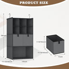 Hanging Closet Organizer 4 Shelves, 2 Drawers Closet Organization and Storage - Image 2
