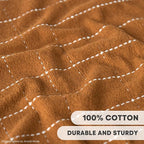 Artoid Mode Checkered Designed Cotton Beige Caramel Terry Kitchen Dish Cloths - Image 3