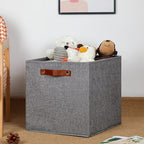 DULLEMELO Fabric Storage Cubes, 13 inch Cube Stroage Bins - Image 4