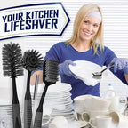 Dish Brush Set of 4 with Bottle Water Brush, Dish Scrub Brush, Scrubber Brush - Image 7