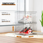 KEFA XL Shoe Storage Box Organizer, 6 Pack Shoe Boxes Clear Plastic Stackable - Image 5