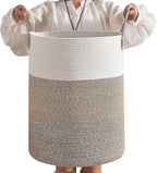 CLHMILY&Z 80L Laundry Basket Round Storage Rope Basket by ClhmilyZ