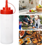 Condiment Squeeze Bottles Ketchup Dispenser, 6 Pack 12oz Squeeze Bottles - Image 6