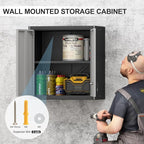Metal Wall Cabinet, Garage Cabinets Wall Mounted, Locking Storage - Image 6
