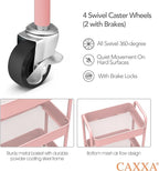 CAXXA 3-Tier Rolling Metal Storage Organizer - Image 3