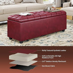 38 Inches long Wine red Ottoman Bench - Image 6