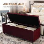 38 Inches long Wine red Ottoman Bench - Image 4