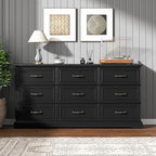 9 Drawer Dresser for Bedroom, Rustic Farmhouse Dresser - Image 3