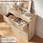 LEYAOYAO Rattan Dresser for Bedroom Set of 2, 33.5" Tall Chest of Drawers - Image 3