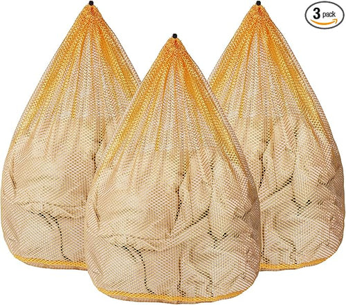3Pcs Mesh Laundry Bags Washing Machine Mesh Wash Bags Jumbo by OKAKA