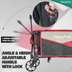 SunnyFeel Heavy Duty Collapsible Outdoor Utility Wagon Cart 400LB Capacity - Image 4