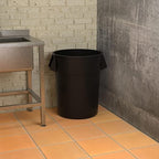 55 Gallon Black Round Commercial Trash Can - Image 4