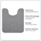 Toilet Rugs U Shaped Bathroom Rug, Machine Washable Non Slip Quick Dry Super - Image 2