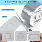 Grey Window Screen Repair Tape, 2IN X 35FT Screen Repair Kit - Image 3