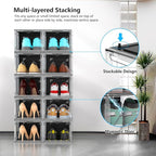 10 Pack Hard Sturdy Thickened Rigid XX Large Shoe Storage Organizer - Image 3