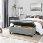 SONGMICS Storage Ottoman, Storage Bench, Tufted Entryway Bedroom Bench - Image 2