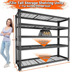 Storage Shelves Heavy Duty, 5-tier Adjustable Metal Industrial Utility Shelf - Image 3