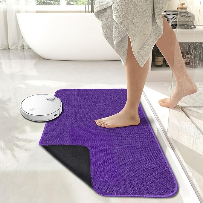 Bath Mat, Ultra Thin Bathroom Rugs, Rubber Bath Mats - Image 2