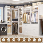 Corner Closet System with 6 Drawers, Closet Organizer System with 14 Shelves & - Image 6