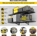 2-Pack 1.64x4ft Adjustable Garage Wall Shelving 560lbs Load Capacity Heavy Duty - Image 3