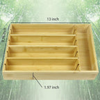 Kitchen Bamboo Drawer Organizer - Image 4