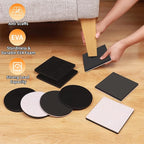 Ezprotekt 5" Square Felt Furniture Movers Sliders - Image 3
