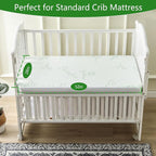 GOONIK 2 Pack Waterproof Crib Mattress Protector, Bamboo Viscose Breathable - Image 5