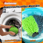 Car Wash Mitt Microfiber, Premium Chenille Microfiber Wash Car Mitts Sponge - Image 5