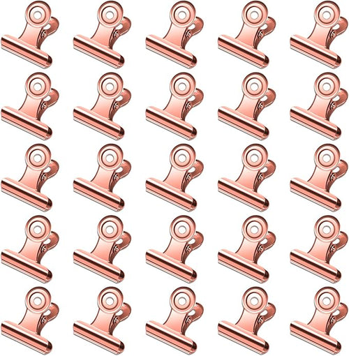30 Pack Small Bull Clips 0.87 Inch Mini Metal Hinge Clips Binder Paper Hinge by Orcielo