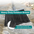 PBHEPJ Broom, Outdoor Broom for Floor Cleaning, Hard Bristle Angle Broom for - Image 3