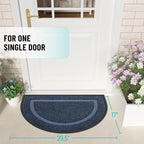 OLANLY Half Circle Door Mat Indoor Outdoor Entrance Welcome, Waterproof - Image 6