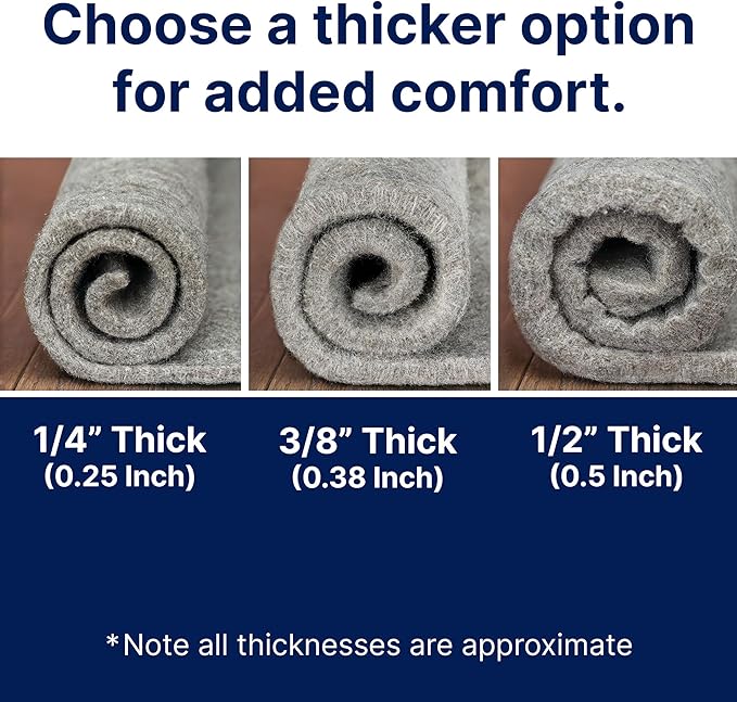 RUGPADUSA - Eco-Plush - 7'6" x 9'6" - 1/2" Thick - 100% Felt - Luxurious - Image 7