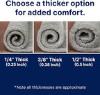 RUGPADUSA - Eco-Plush - 9' Round - 1/2" Thick - 100% Felt - Luxurious Cushioned - Image 8