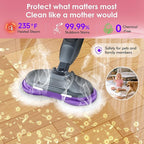 Scrub & Steam Mop with Rotating Mop Pads, LED Headlights, 6 Scrub Pads - Image 3