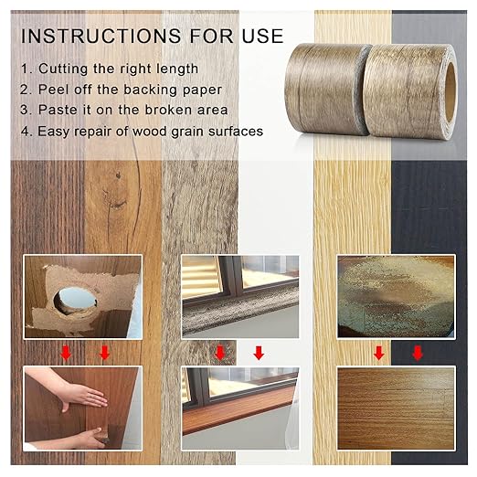 BOMEI PACK Wood Grain Repair Tape, Self Adhesive Repair Patch - Image 9