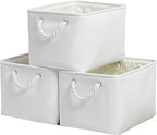 15x11x9.5 Inch Storage Baskets for Shelves, 3 Pack Storage Bins，Foldable by ISEMINGLA