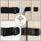 Password Rotary Hasp Locks, Digit Combination Lock Door Security Slide Latch - Image 6