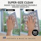 Nordhus Design Large Swedish Dishcloths, 5 Grey Cloths, Made in Sweden - Image 2