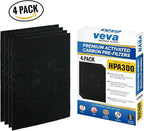 VEVA Precut for HPA300 Premium Carbon Activated Pre Filters 4 Pack Compatible - Image 5