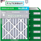Filterbuy 14x20x4 Air Filter MERV 8 Dust Defense Replacement, Electrostatic by Filterbuy