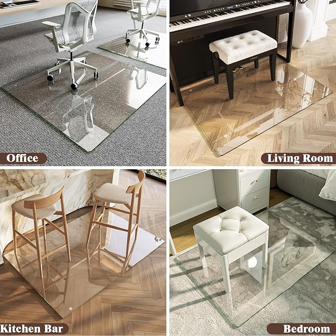 Koonmi Tempered Glass Chair Mat 36"x48" - Image 8