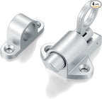 4 Packs Self-Closing Latches，Silver Gray Spring Door Lock，Resilient Bolt Latch by INIRET