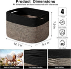 Small Storage Baskets for Organizing Shelves, Cotton Rope Basket for Storage - Image 2