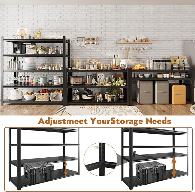 48.2" W Garage Shelving 3000LBS Storage Shelves Heavy Duty Garage Storage - Image 5