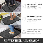 Yimobra Large Door Mat 36x24, All-Weather Waterproof Non-Slip Welcome Matt - Image 4